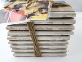 Conway Twitty "How Much More Can She Stand" Coaster Set - 9 tiles covered with the REAL jacket that was trashed.