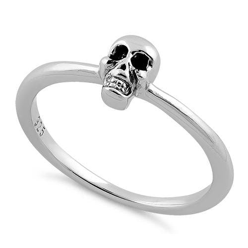 Tiny Skull Ring made from Sterling Silver - Skull Jewelry - Tiny Jewelry -Minimalist