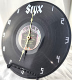 Styx Paradise Theater Vinyl Record Clock - Recycled from damaged album