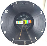 Conway Twitty Vinyl Record Clock - Recycled from damaged album