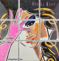 Chaka Khan "I feel for you" Coaster Set - 9 tiles covered with the REAL jacket from the album