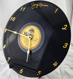 George Harrison "Somewhere in England" Vinyl Record Clock - Recycled from trashed album.