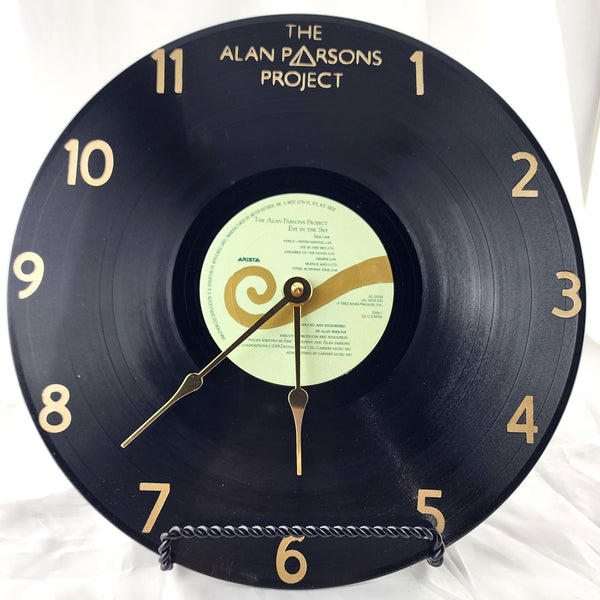 The Alan Parsons Project "Eye in the Sky" Vinyl Record Clock - Recycled from damaged album