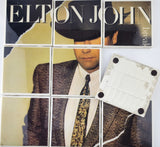 Elton John "Breaking Hearts" Coaster Set - 9 tiles covered with the REAL jacket from the album