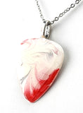 Hint of Red One of a Kind guitar Pick pendant