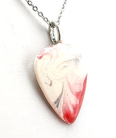 Hint of Red One of a Kind guitar Pick pendant