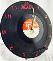 John Coltrane "Bye Bye Blackbird"  Vinyl Record Clock - Recycled from damaged album