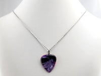 Purple Road to nowhere guitar pick pendant.  One of a kind!