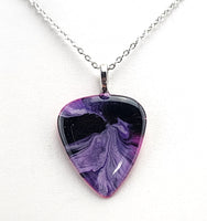 Purple Road to nowhere guitar pick pendant.  One of a kind!