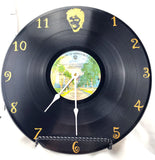 Rod Stewart Footloose and Fancy-Free Vinyl Record Clock - Made from Authentic Rod Stewart damaged album not a reprinted sticker.