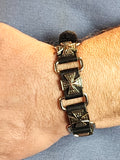 Leather Bracelet with Maltese Cross links