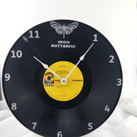Iron Butterfly  Vinyl Record Clock - Recycled from damaged album