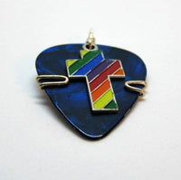 LGBT Friendly Guitar Pick Necklace or keychain