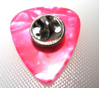 Pink Guitar Pick with Butterfly Hat pin
