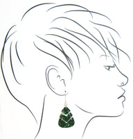 Green Guitar Pick Earrings