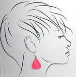 Pink Guitar Pick Earrings