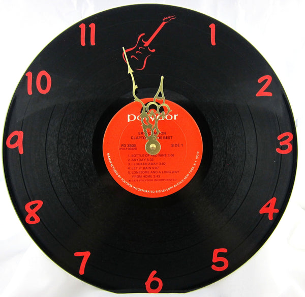 Eric Clapton Vinyl record clock