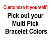 Guitar Pick Bracelet -  Red Multi Guitar Pick Bracelet / Guitar Pick Cuff Bracelet / rock and roll jewelry / Music Lover Gift