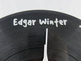 Edgar Winter Vinyl Record Clock - Recycled from damaged album