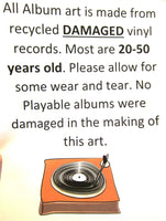Jackson 5ive Recycled Vinyl Record Clock made from a damaged vinyl record clock.  REAL album, not a reprint