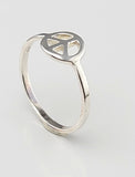 Sterling Silver Single Peace Sign Band