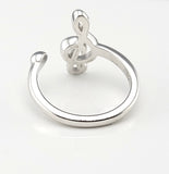 Sterling Silver Treble Clef Ring SIZE 7