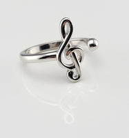 Sterling Silver Treble Clef Ring SIZE 7