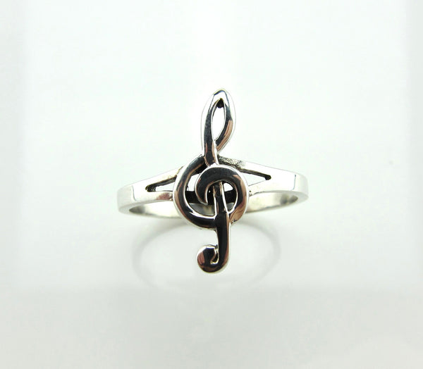 Sterling Silver Large Music Note Ring, Silver Ring, Boho Ring – Indigo &  Jade