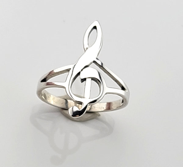 Pewter Treble Clef Ring Holder at The Music Stand