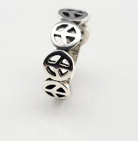 Boho Hippie Peace Sign Ring