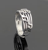 Sterling silver Music Score Ring Band