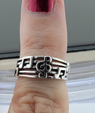 Sterling silver Music Score Ring Band