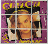 Culture Club - Tile Set - created from a damaged vinyl record - Boy George and the Culture Club