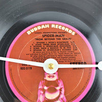 Spider Man Vintage Vinyl Sound Track Clock- Original Label no Reprint