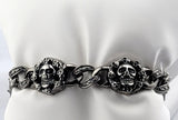 Stainless Steel Skull Link Bracelet Unisex Bracelet