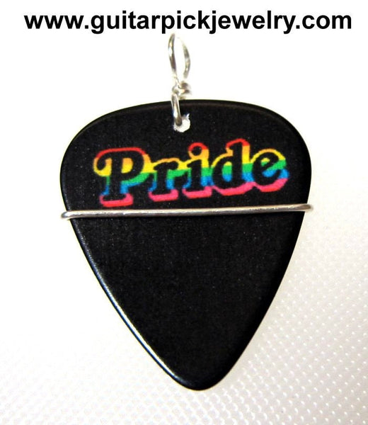 LGBT Pride Guitar Pick Pendant