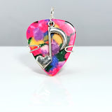 Tie-Dye Guitar Pick Pendant With Heart Music Note
